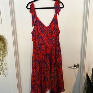 Alexis for Target Orange and Blue Botanical Dress